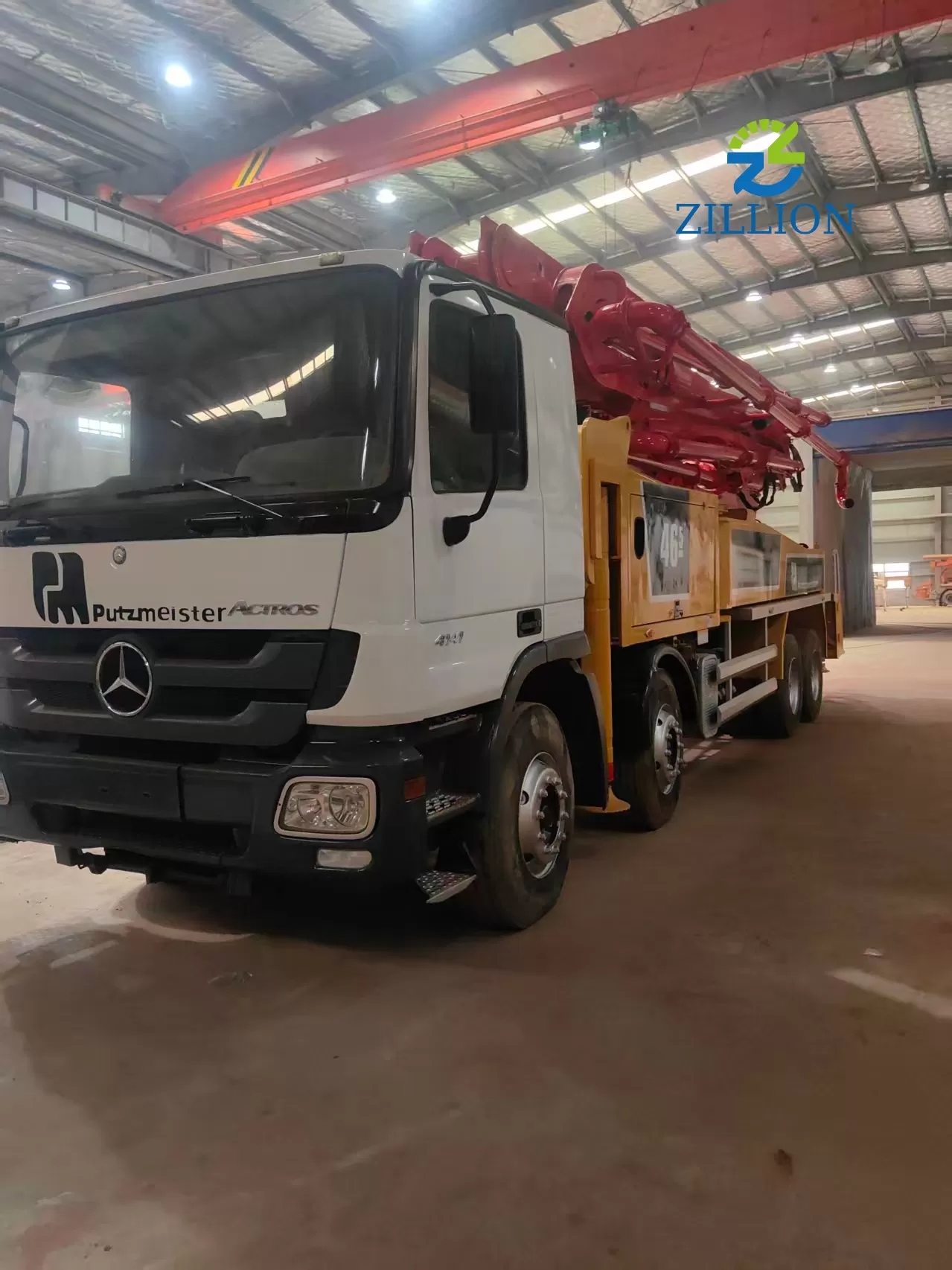 Used 2012 Putzmeister 46M Concrete Pump Truck &ndash; Mercedes-Benz Engineered Chassis