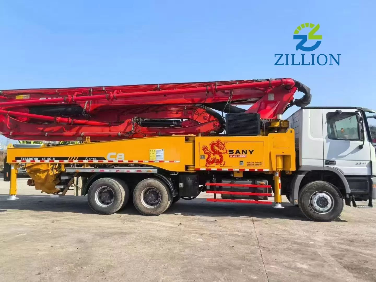 2014 Sany 46m Truck-Mounted Concrete Pump Truck with Mercedes-Benz Chassis