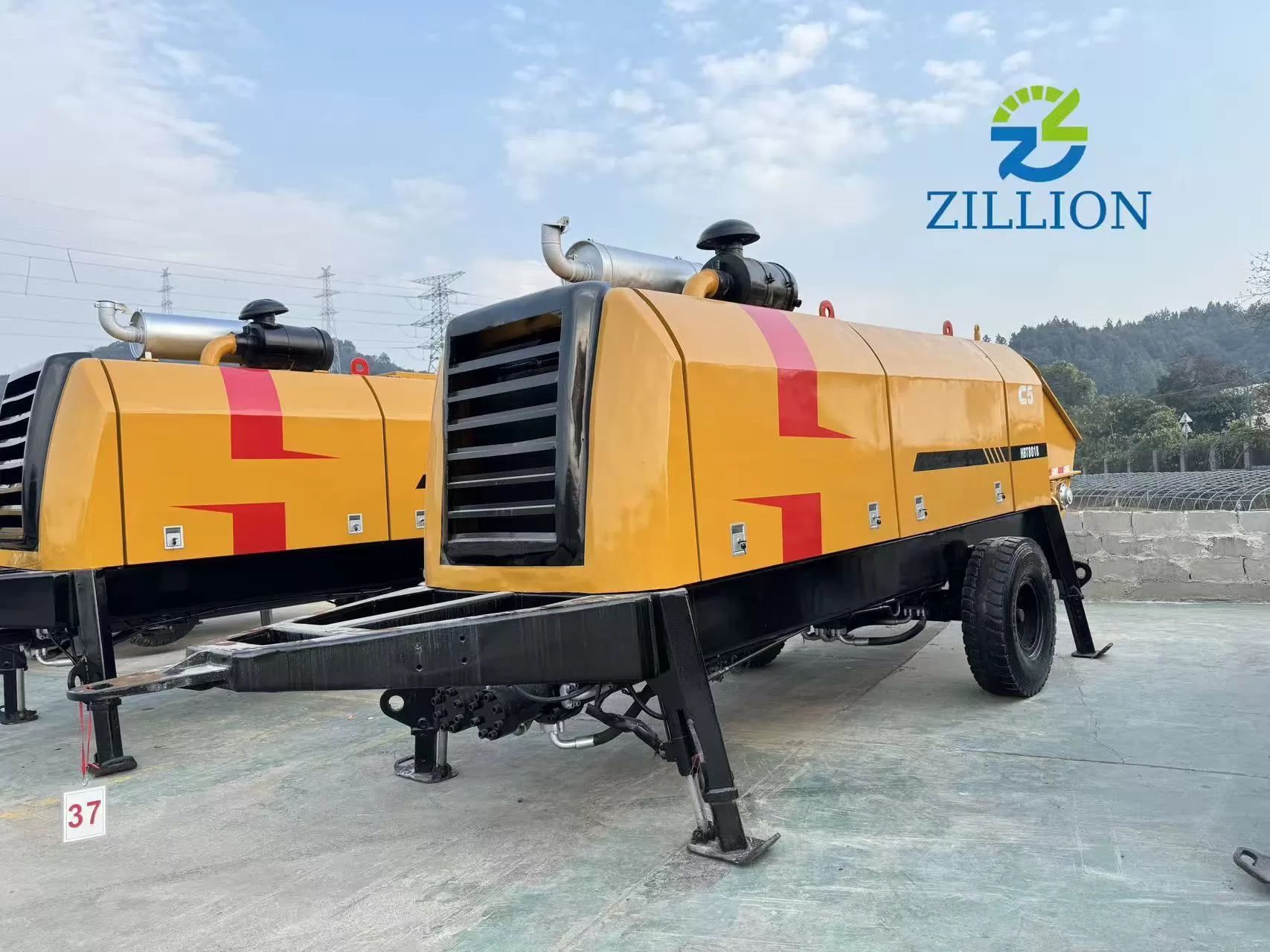 2022 8018 Trailer Concrete Pump Used Stationary Pump for Construction