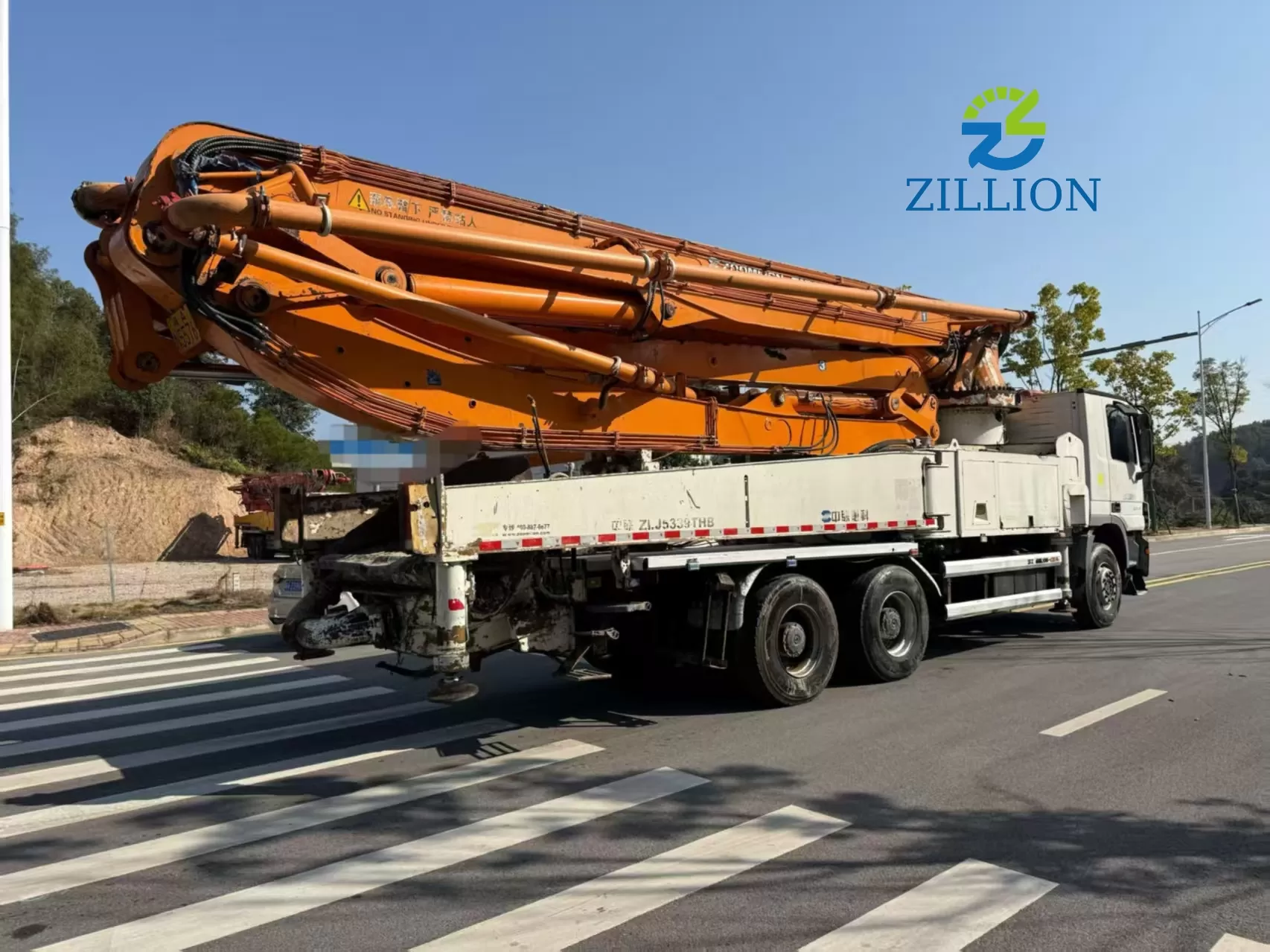 Used 2012 Zoomlion 47M Concrete Pump Truck &ndash; Mercedes-Benz Engineered Chassis