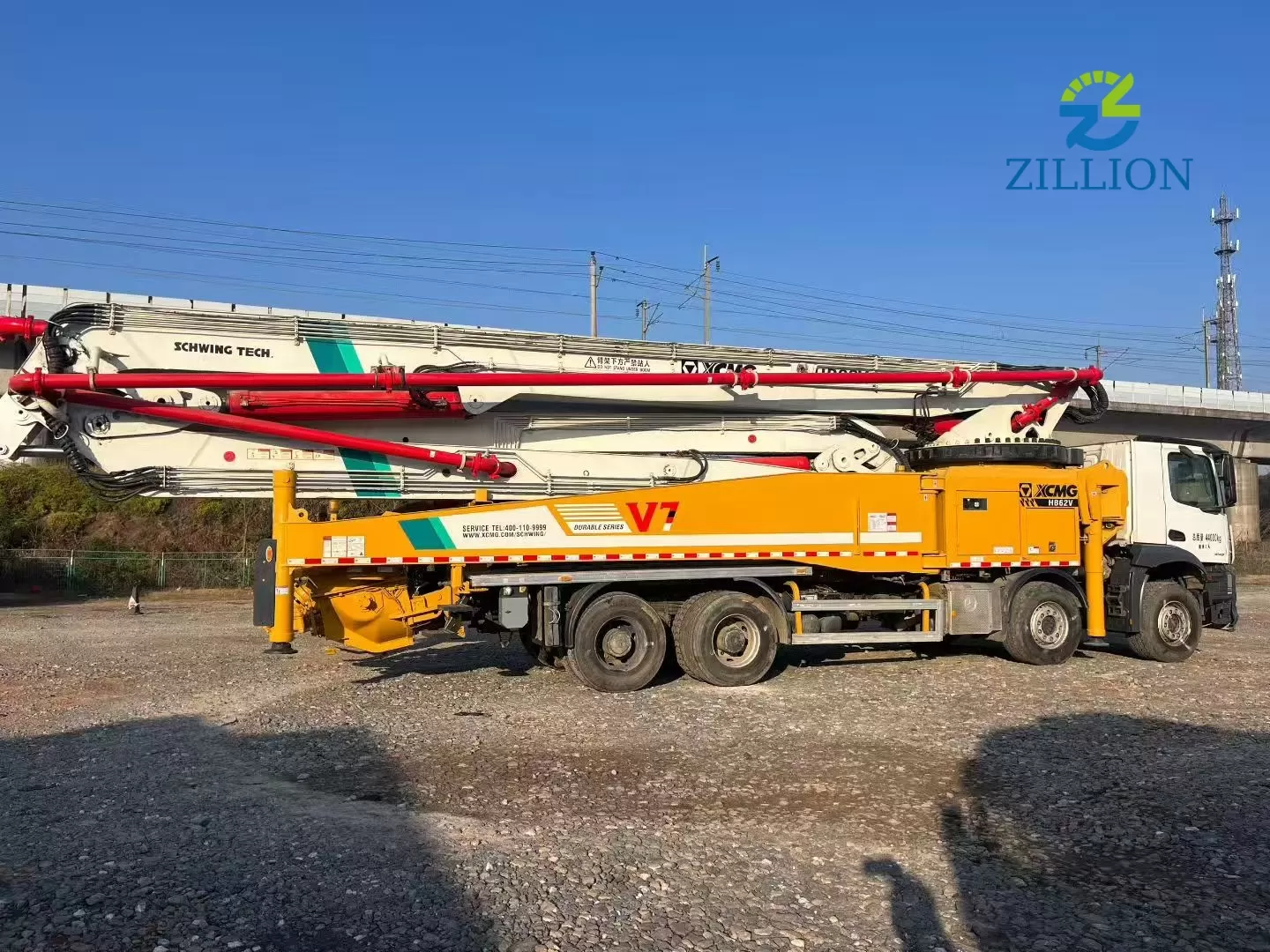 2021 XCMG 62m Truck-Mounted Concrete Pump Truck with Mercedes-Benz Chassis
