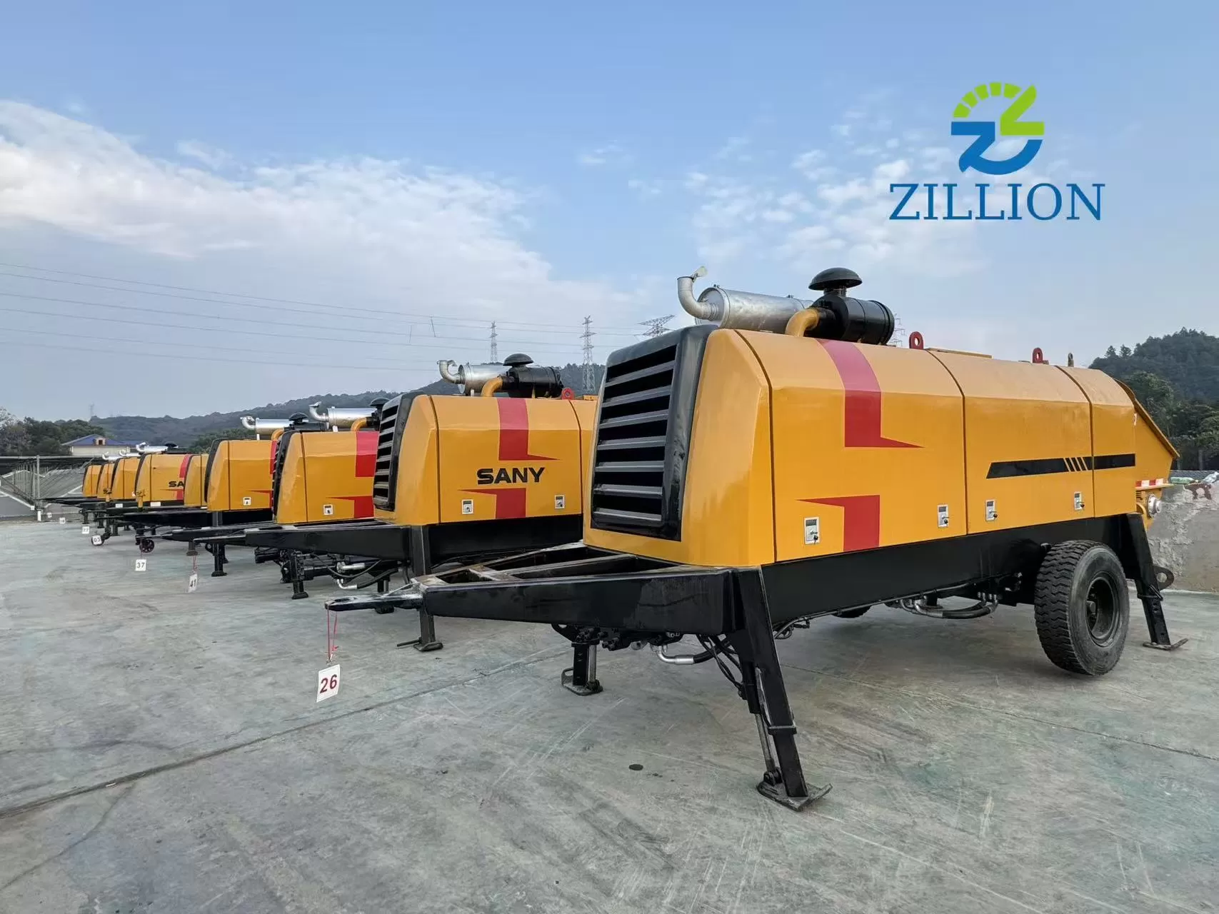 2022 8018 Trailer Concrete Pump Used Stationary Pump for Construction
